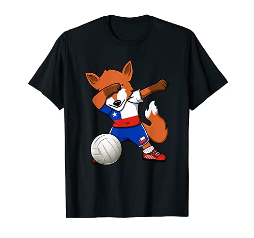 Dabbing Zorro Chile Voleibol Bandera Chilena Sport Deporte Camiseta