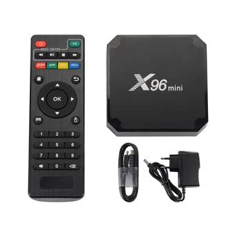 X96 Mini Box Android TV 2GB 16GB Reproductor multimedia de difusión multimedia de (Android 9.0) con mando a distancia y cable HDMI, Reproductor multimedia Caja TV 4K