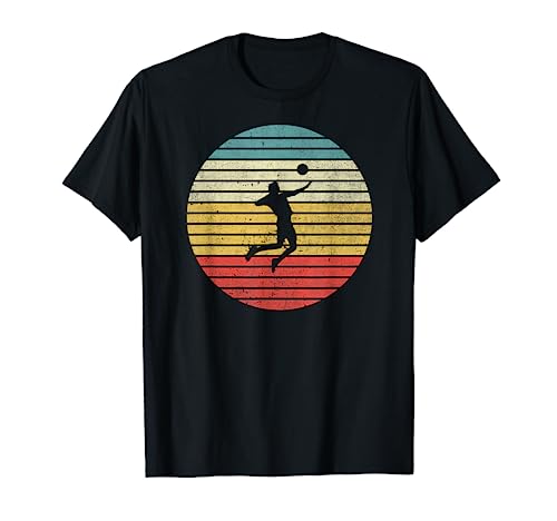 Vintage Retro Sunset volleyball Camiseta