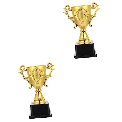 INOOMP 2 Uds Juego De Juguete Competencia Primero para Partidos Fútbol Ceremonia De Oro Copa De Participación Utilería Dorada Trofeos para Niños Lugar De Baile Torneos Premio para Niños