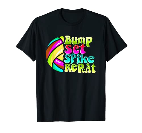 Bump Set Spike Repeat Voleibol Jugador Favorito Camiseta