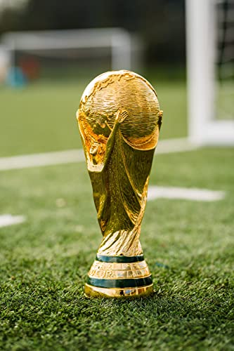 Curvaso - Estatua del trofeo de la Copa del Mundo de fútbol de 36 cm con diseño conmemorativo del mundial de 2022