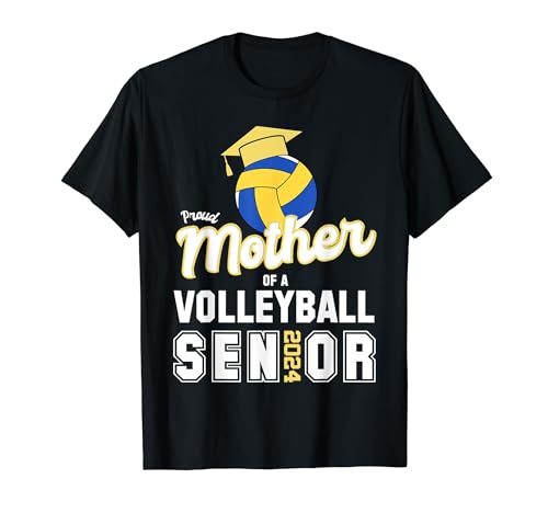 Orgullosa madre de una clase de graduado senior de voleibol 2024 Camiseta