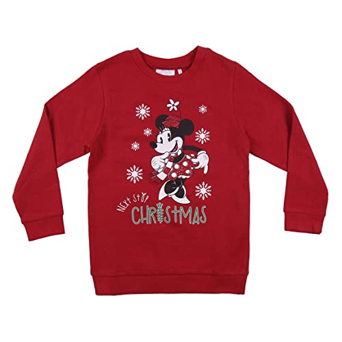 CERDÁ LIFE'S LITTLE MOMENTS Navideño Minnie Mouse con El Que Pasar Entrañable Y En Familia-Jersey Navidad Niña Original Sudadera, Rojo, 6 años para Niñas