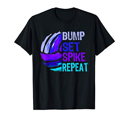 El juego de voleibol femenino de bump set Repetición de Camiseta
