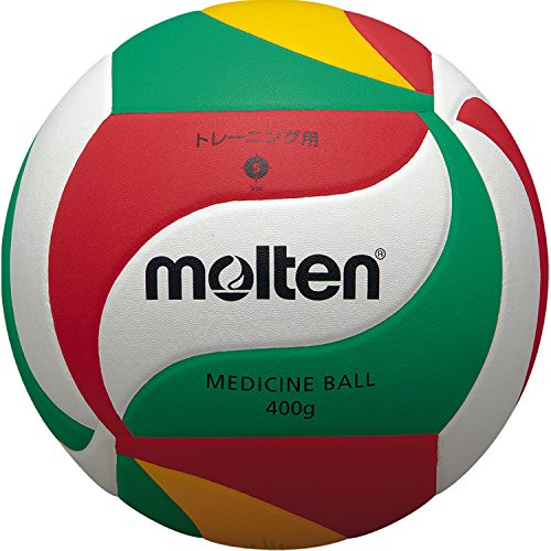 VM9000 - Balón de Voleibol medicinal. Blanco, verde y rojo, Talla 5
