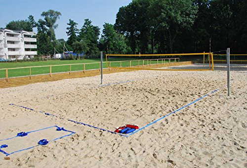 Torneo Beach Voleibol líneas 16 x 8 m, Ancho 5 cm – Official Parte Quemador Marcar Voleibol Size Arena, Color Azul, tamaño 16x8m x 5cm