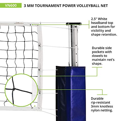 Champion Sports Tournament Power - Redes de Voleibol (32 x 3 pies)