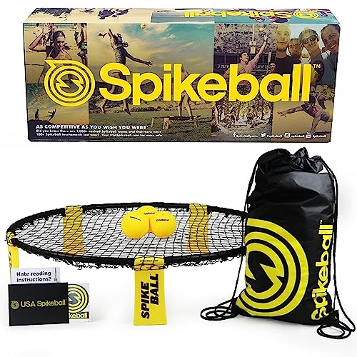 Spikeball - Juego de 3 Bolas - para Jugar al Aire Libre o a Cubierto, sobre el césped, en el Pista, la Playa, el Parque. Incluye 3 Bolas, Bolsa para transportarlo y Libro de Reglas.